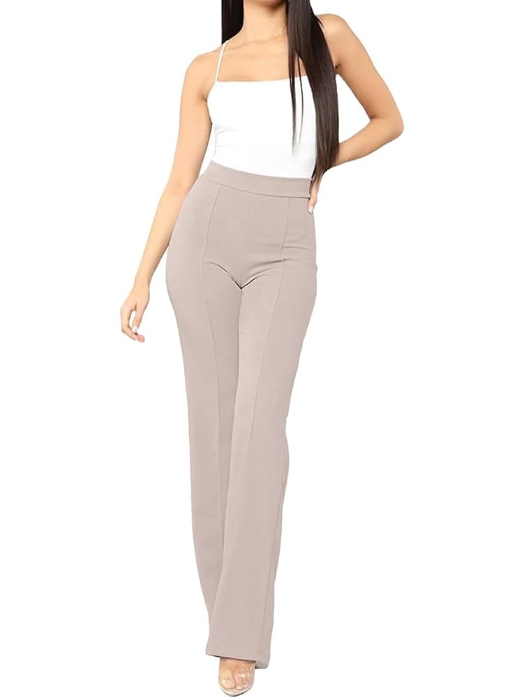 EUBUY Flare Pants for Women,Stretchy Flare High Waist Pants